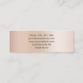 Monogramm Modern Minimal Beige Mini Visitekaartje (Achterkant)