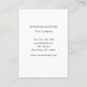 Monogramm, schlicht, elegante, floral visitekaartje (Achterkant)