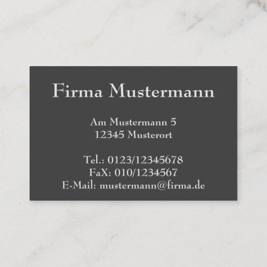 Monogramm Visitekaartje (Achterkant)