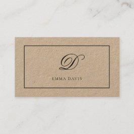 Monogramma Elegante Incorniciato Visitekaartje