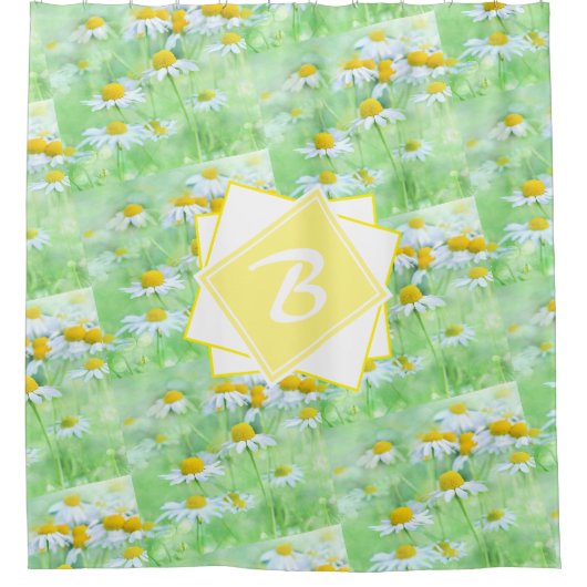 Monogrammable, eenvoudig, vers douchegordijn (Voorkant)