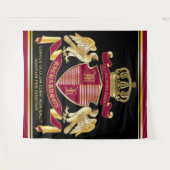 Monogrammat van het wapenarsenaal Rode goudmakreel Wandkleed (Voorkant (horizontaal))