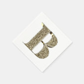 Monogrammatica Letter Initiaal B Gold Sparkles Ele Servet (Hoek)