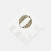 Monogrammatica Letter Initiaal o Gold Sparkles Servetten (Hoek)
