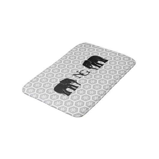 Monogrammatica Paar van Majestic Black Elephants Badmat (Gekanteld)