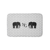 Monogrammatica Paar van Majestic Black Elephants Badmat (Voorkant)
