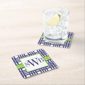 Monogrammatica van bamboe en groskorrels, Onderzet Kartonnen Onderzetters (Insitu)