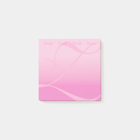 Monogrammaticaal kleurenblok  pastroze post-it® notes (Voorkant)