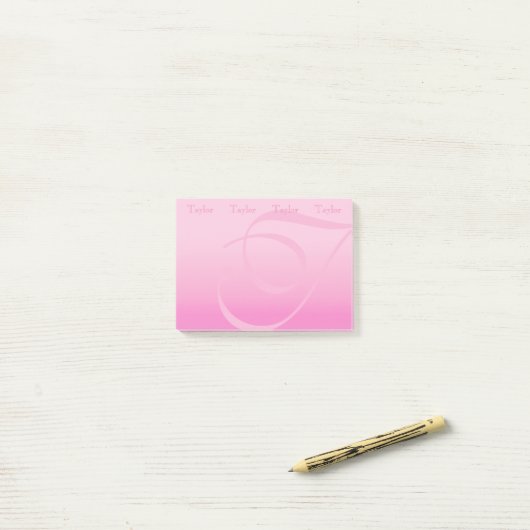 Monogrammaticaal kleurenblok  pastroze post-it® notes (Op bureau)