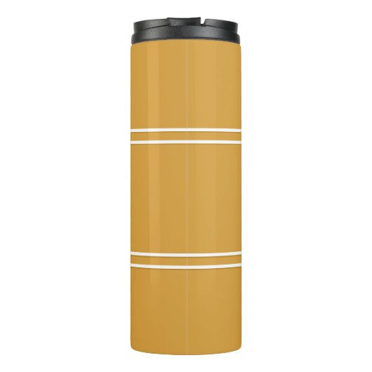 Monogrammaticaal Stijlvol Reizen Geel Wit Thermosbeker (Achterkant)