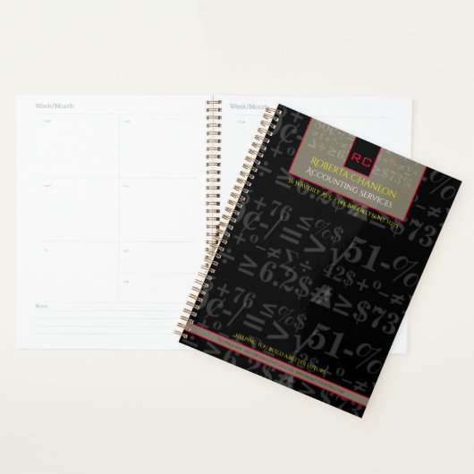 Monogrammaticale boekingsplanner planner (Display)