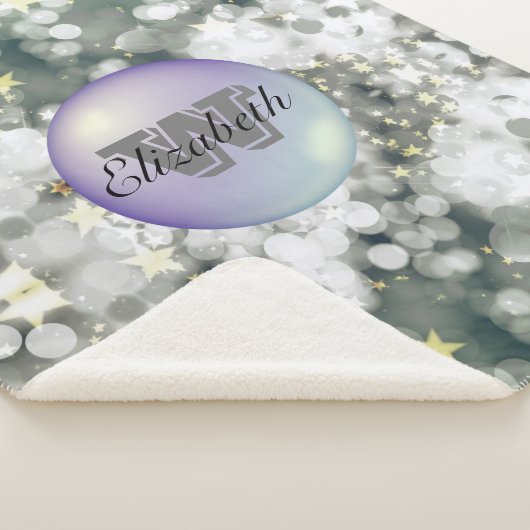 Monogrammaticale Glittery Background Sherpa Deken (3/4)