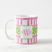 Monogrammaticale Mok van bamboe & Grosgrain (Links)