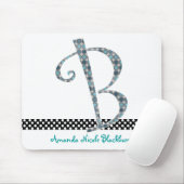 Monogrammaticale Muismat - letter B (Met muis)