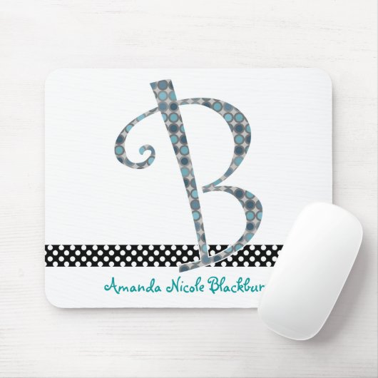 Monogrammaticale Muismat - letter B (Met muis)