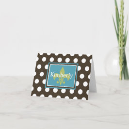 Monogrammaticale naam notecard notitiekaartje