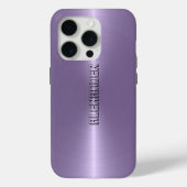 Monogrammaticale Paarse achtergrond Case-Mate iPhone Case (Achterkant)