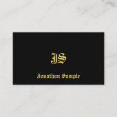 Monogrammaticale Sjabloon Klassieke oude stijlteks Visitekaartje (Voorkant)