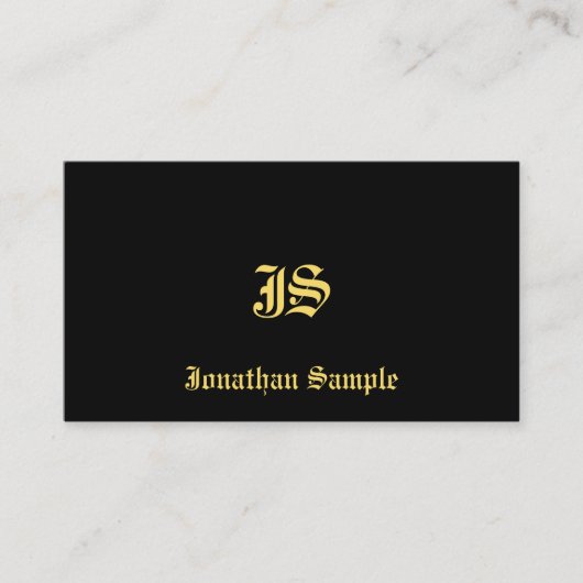 Monogrammaticale Sjabloon Klassieke oude stijlteks Visitekaartje (Voorkant)
