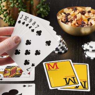 Monogrammaticale speelkaarten met aangepaste naam