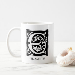 Monogrammatisch alfabet Letter E Koffiemok