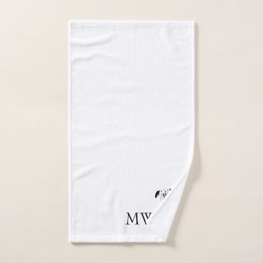 Monogrammatisch Dalmatisch hondenontwerp Bad Handdoek (Handdoek)