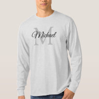 Monogrammatisch Initiaal Letter Name Mannen Long M