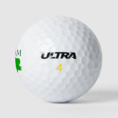 Monogrammatisch kikkerontwerp golfballen (Logo)