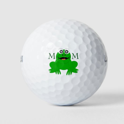 Monogrammatisch kikkerontwerp golfballen (Voorkant)