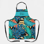 Monogrammatisch kleurrijk keukenplatform voor trop schort (Voorkant)