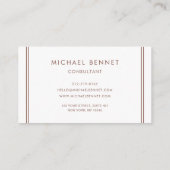 Monogrammatisch Roos Gold Metallic Folie Consultan Visitekaartje (Achterkant)