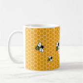 Monogrammatisch Sinaasappel Honeycomb Pattern met  Koffiemok (Links)