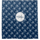  monogrammatisch strand douchegordijn (Voorkant)