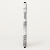 Monogrammatisch wit en zilvergrijs marmer Case-Mate iPhone case (Achterkant / rechts)