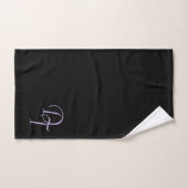 Monogrammatische auberginekleur bad handdoek (Handdoek)