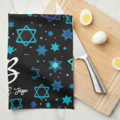 Monogrammatische Davidsster Theedoek (Quarter Fold)