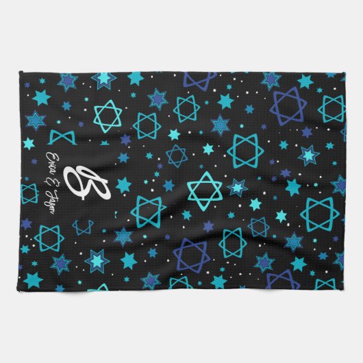 Monogrammatische Davidsster Theedoek (Horizontaal)