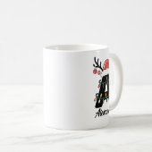 Monogrammatische familie Kerstmis | Gepersonalisee Koffiemok (Voorkant rechts)