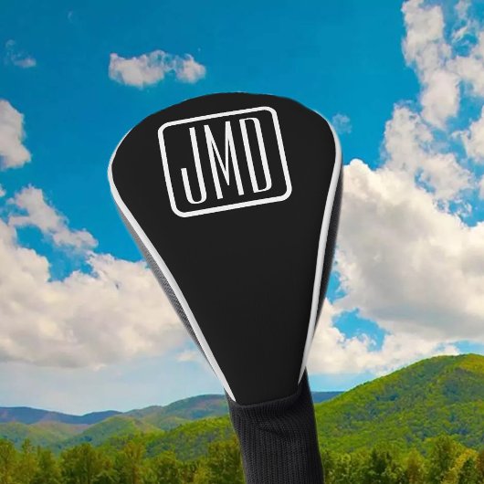Monogrammatische Initialen | Zwart & Wit Golfheadcover