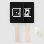 Monogrammatische Initialen | Zwart & Wit Handwaaier (Voorkant en achterkant)