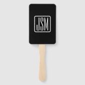 Monogrammatische Initialen | Zwart & Wit Handwaaier (Achterkant)