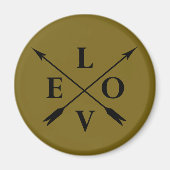 Monogrammatische liefdeskunst magneet (Voorkant)