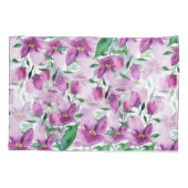 Monogrammatische Waterverf Bloemen Handgeschilderd Kussensloop (Achterkant)