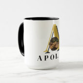 Monogramme Baardagaam Aangepaste Fotobeker Mok (Voorkant links)