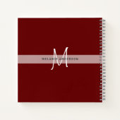 Monogramme CAT Pootafdrukken Om Over Na Te Denken  Notitieboek (Achterkant)