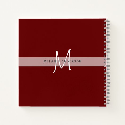 Monogramme CAT Pootafdrukken Om Over Na Te Denken  Notitieboek (Achterkant)