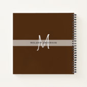 Monogramme CAT Pootafdrukken Om Over Na Te Denken  Notitieboek (Achterkant)