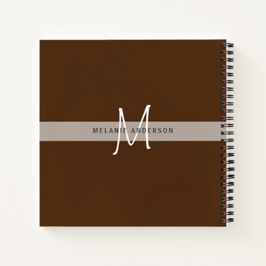 Monogramme CAT Pootafdrukken Om Over Na Te Denken Notitieboek (Achterkant)