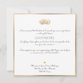 Monogramme de bricolage en D'or Remerciement cards Kaart (Achterkant)