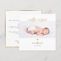 Monogramme de bricolage en D'or Remerciement cards